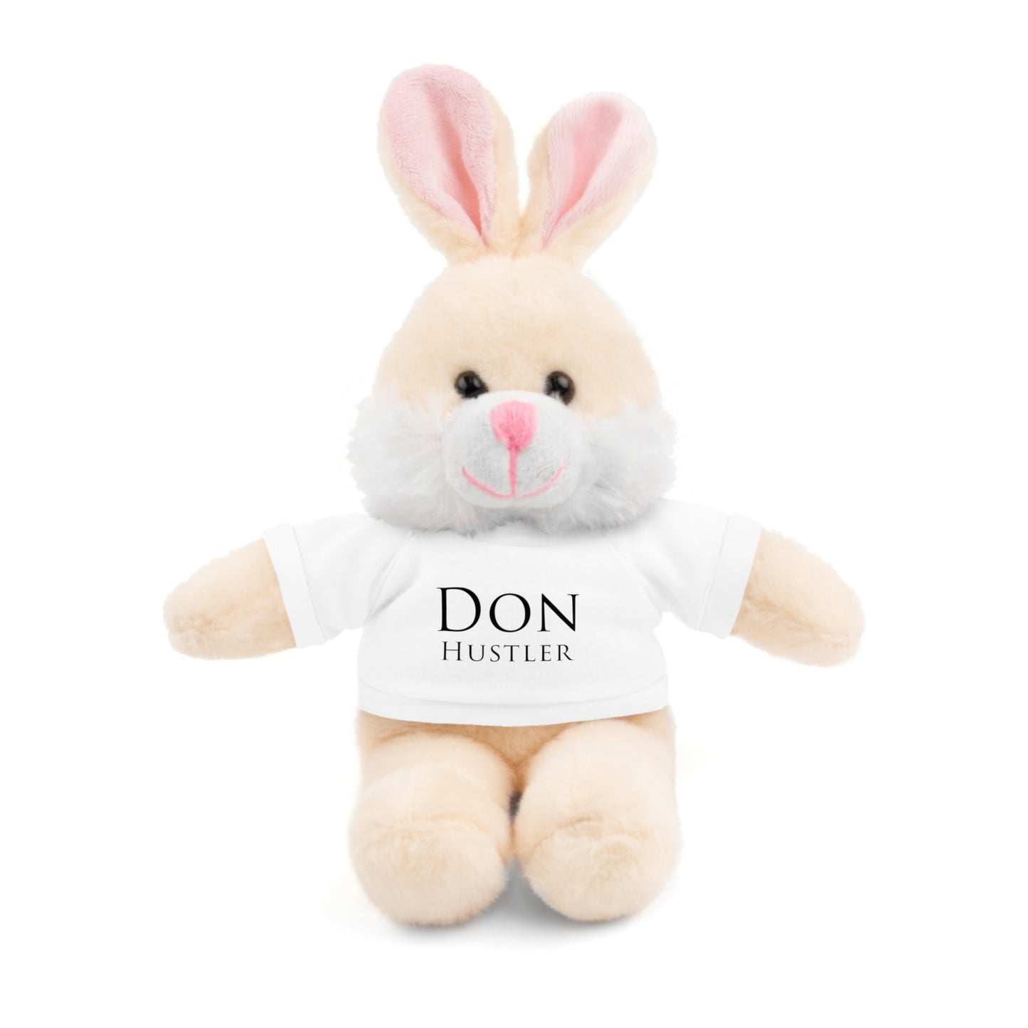Don Hustler Stuffed Animal with Tee, Custom Teddy Bear Gift, Cute Plush Toy for Kids, Unique Birthday Present, Huggable Keepsake