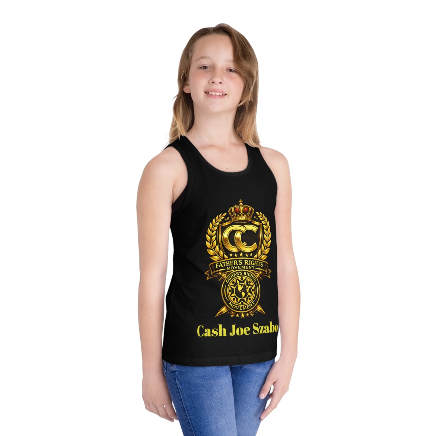 Kid Tank Top — Gold 'Cash Joe Szabo' Father's Rights Crest