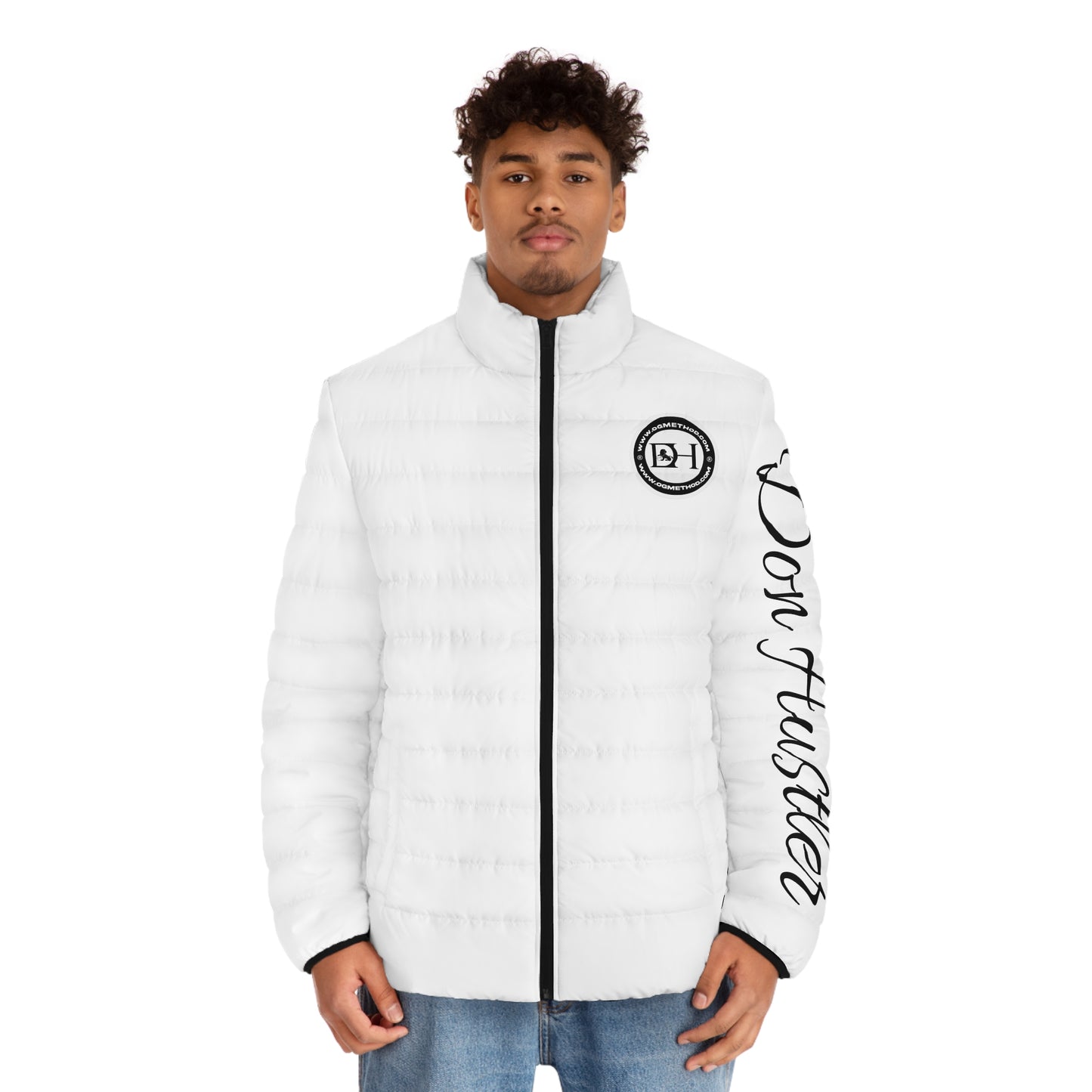 Don Hustler Puffer Jacket - Stylish Winter Coat, Casual Outerwear, Streetwear Fashion, Gift for Him, Trendy Layering Piece