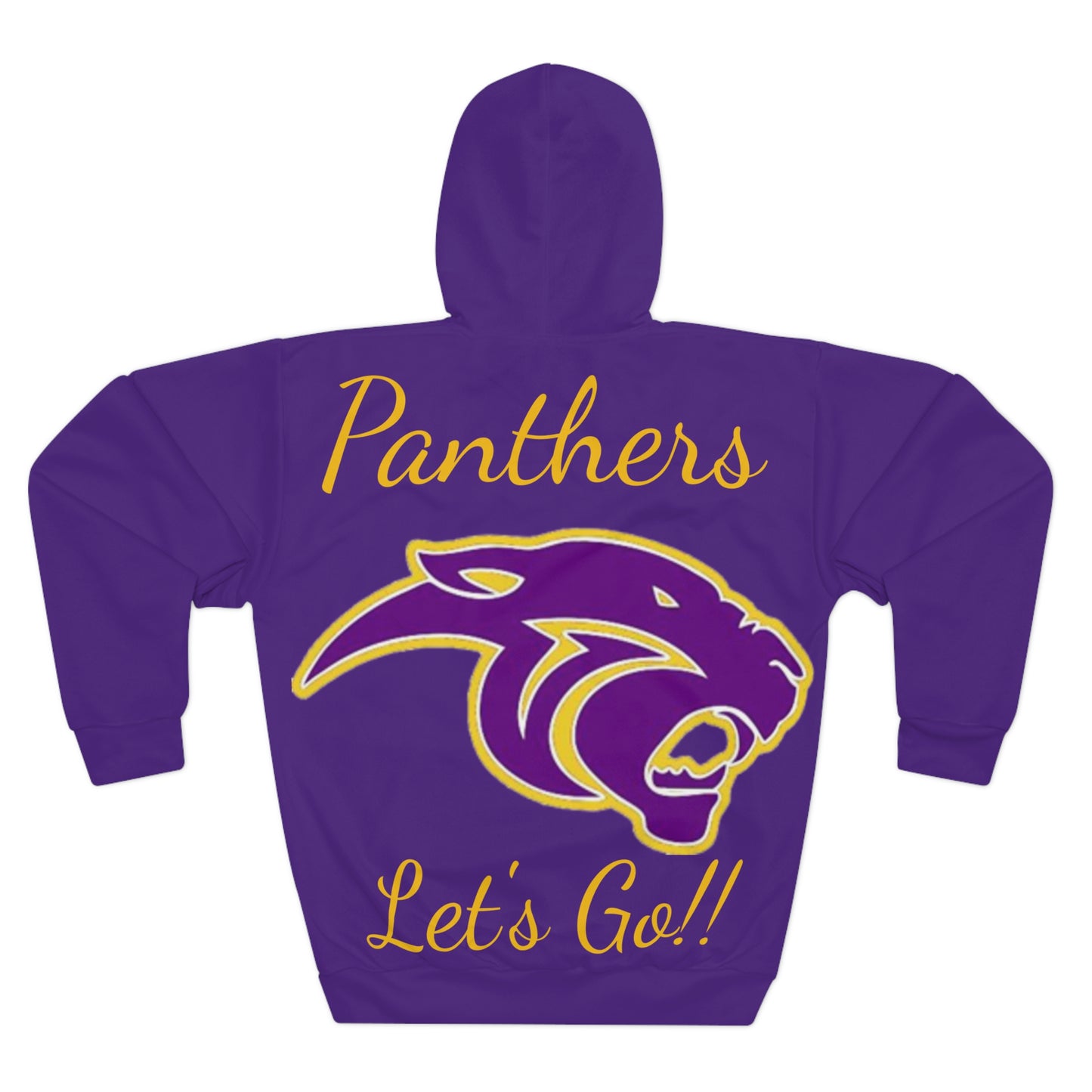 Don Hustler Purple Panther Spirit Hoodie - Cheers for Teams, Unisex Casual Wear, Game Day Outfit, School Spirit, Offbeat Gift