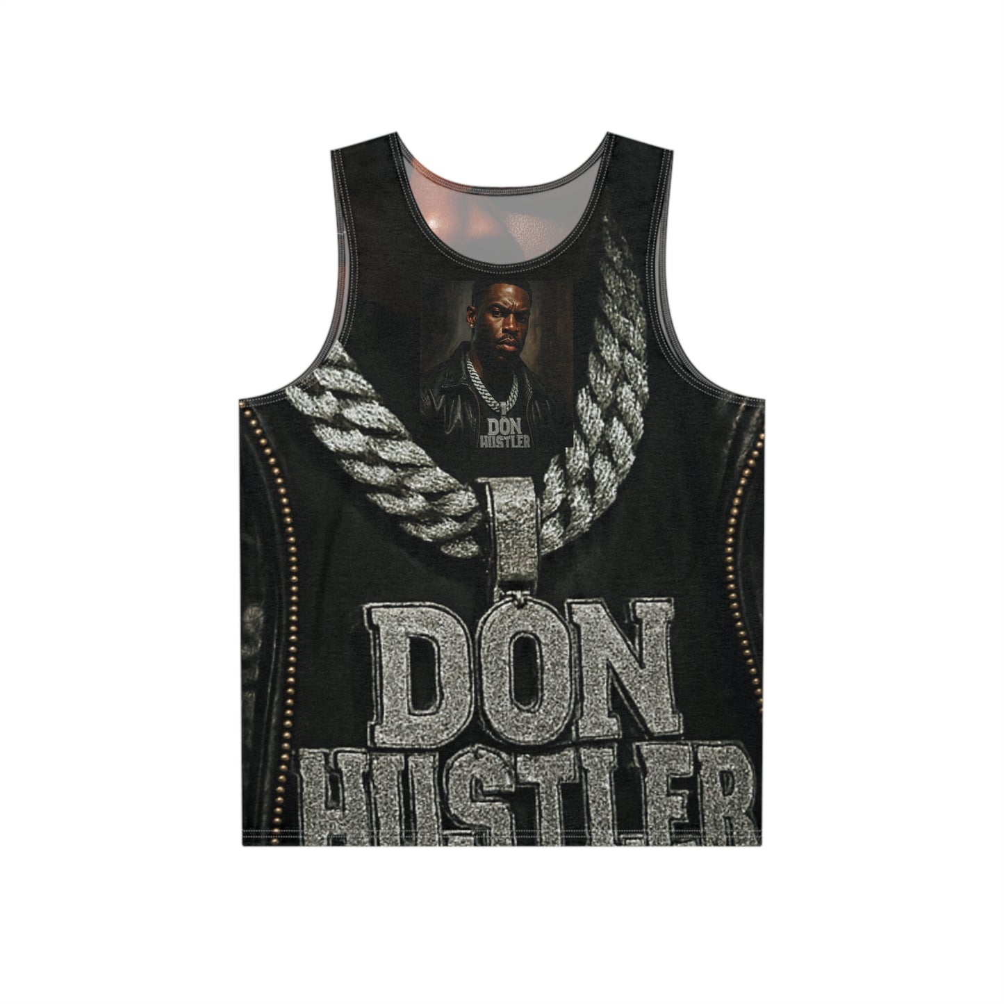 Don Hustler Men's Tank Top, Cool Graphic Tank, Summer Fashion, Festival Wear, Gift for Him, Street Style Outfit