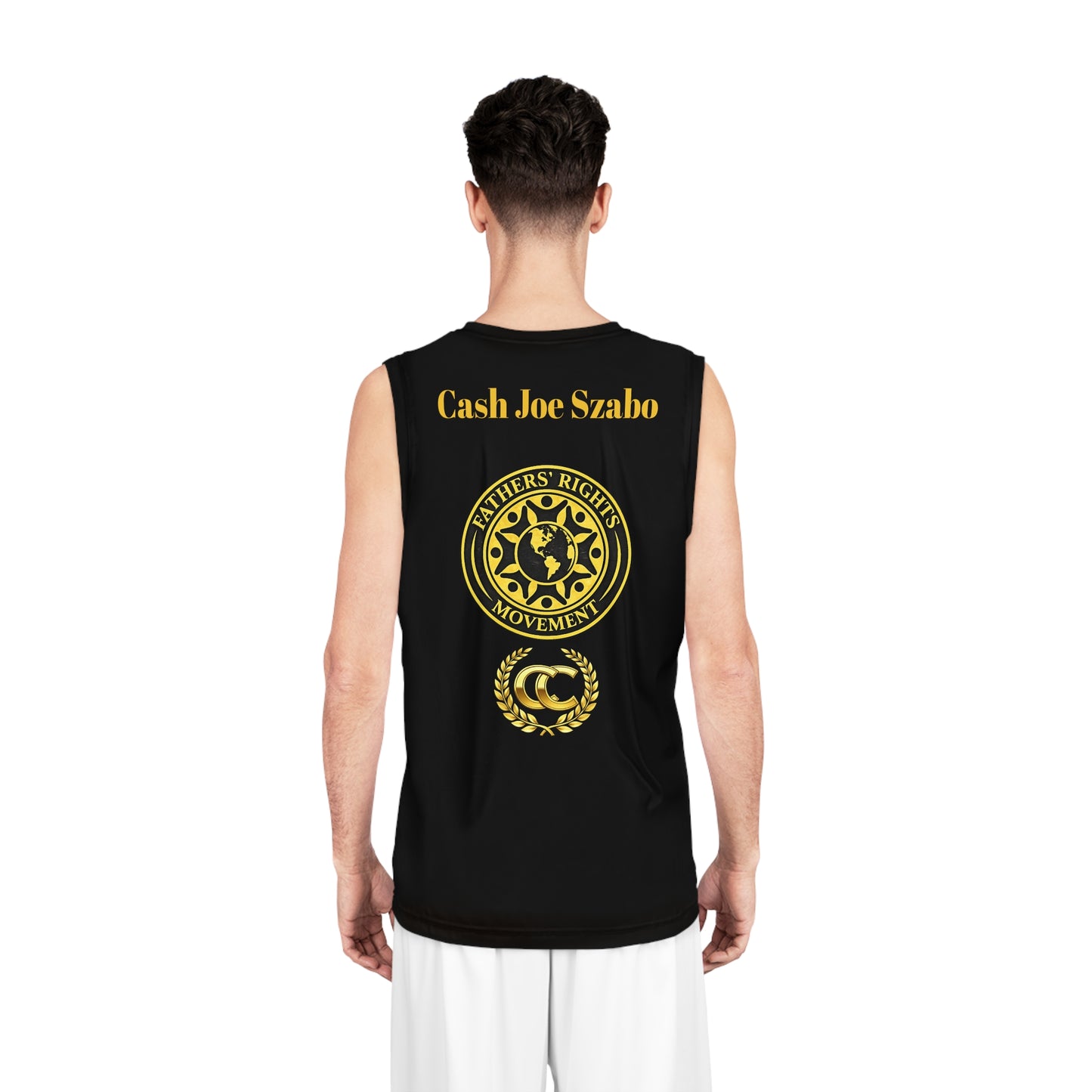 Father's Rights Movement Sports Jersey — "Cash" Gold Crest Athletic Tank