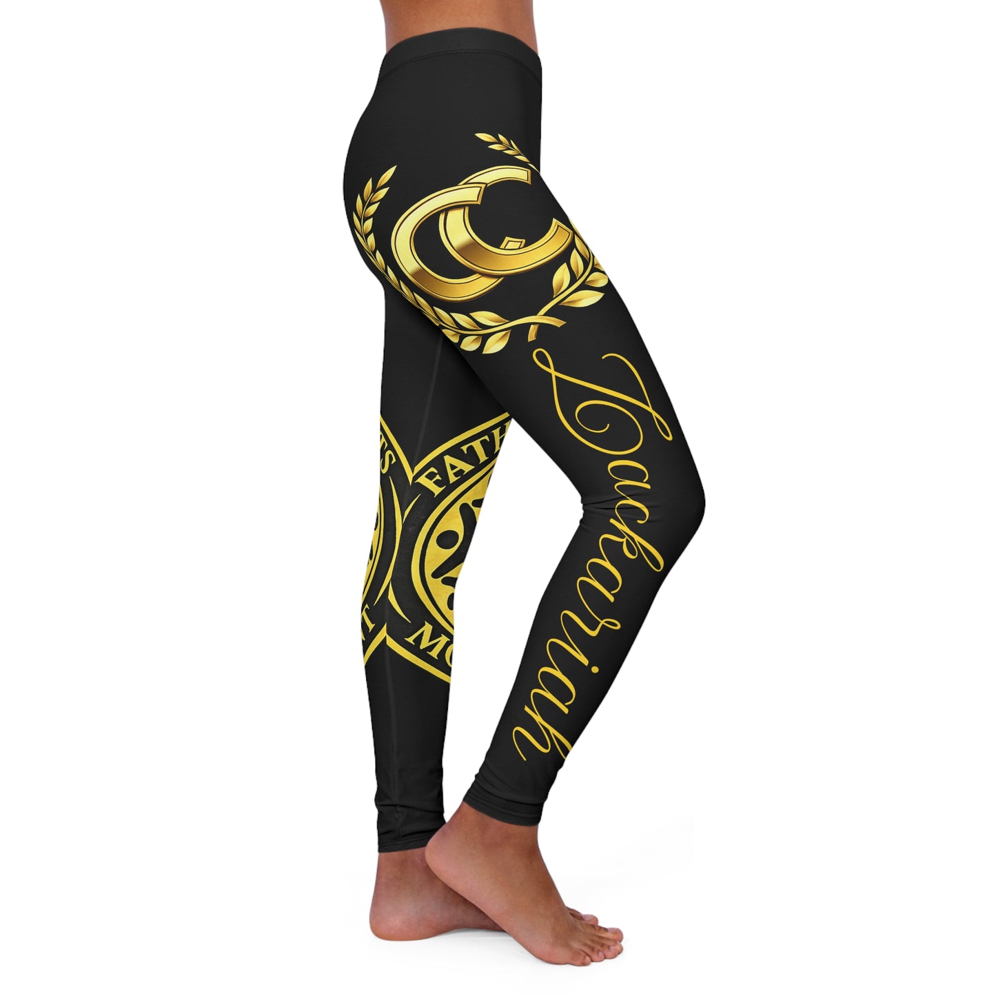 Paula's Fathers rights Emblem Leggings — Women's Graphic Fitness Leggings