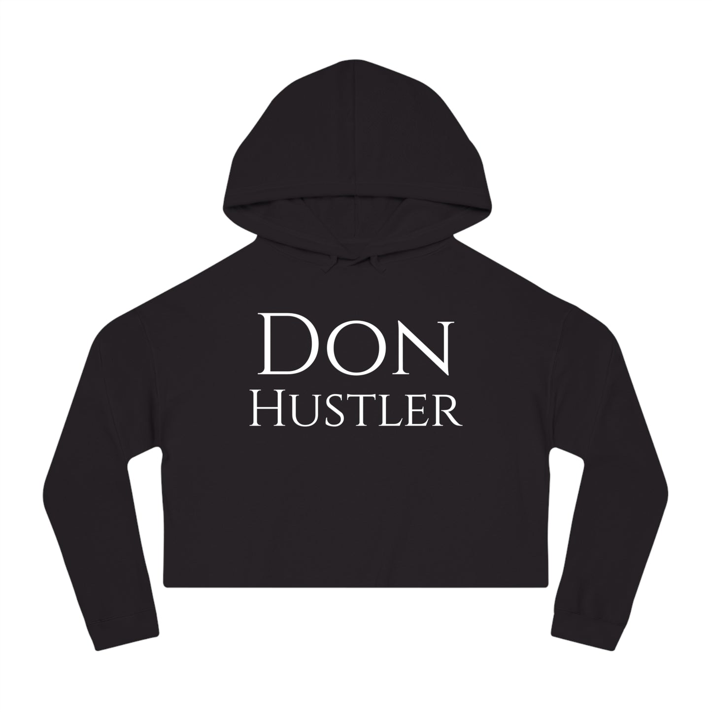 Don Hustler Cropped Hooded Sweatshirt - Comfortable Streetwear, Fashionable Gift for Her, Casual Chic Outfit,