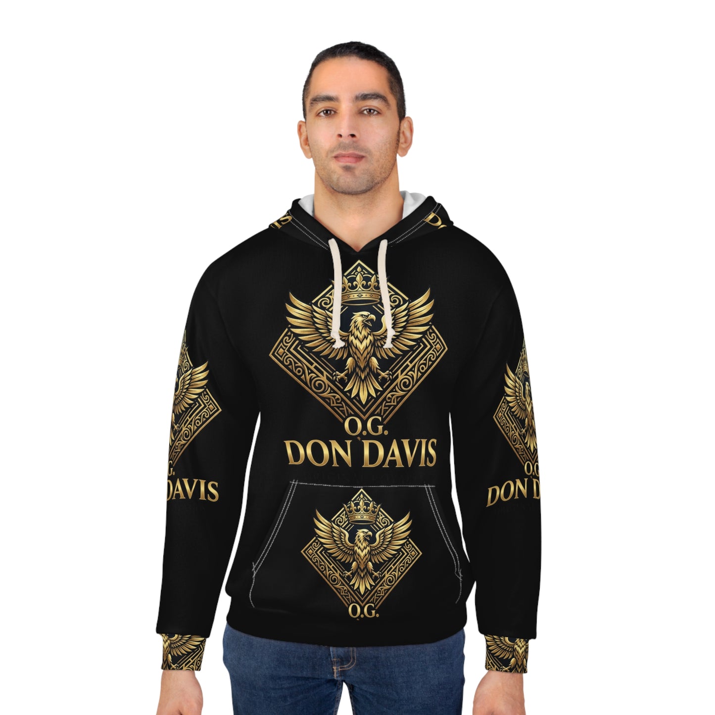 O.G. Don Davis Eagle Hoodie — Black & Gold Designer Pullover