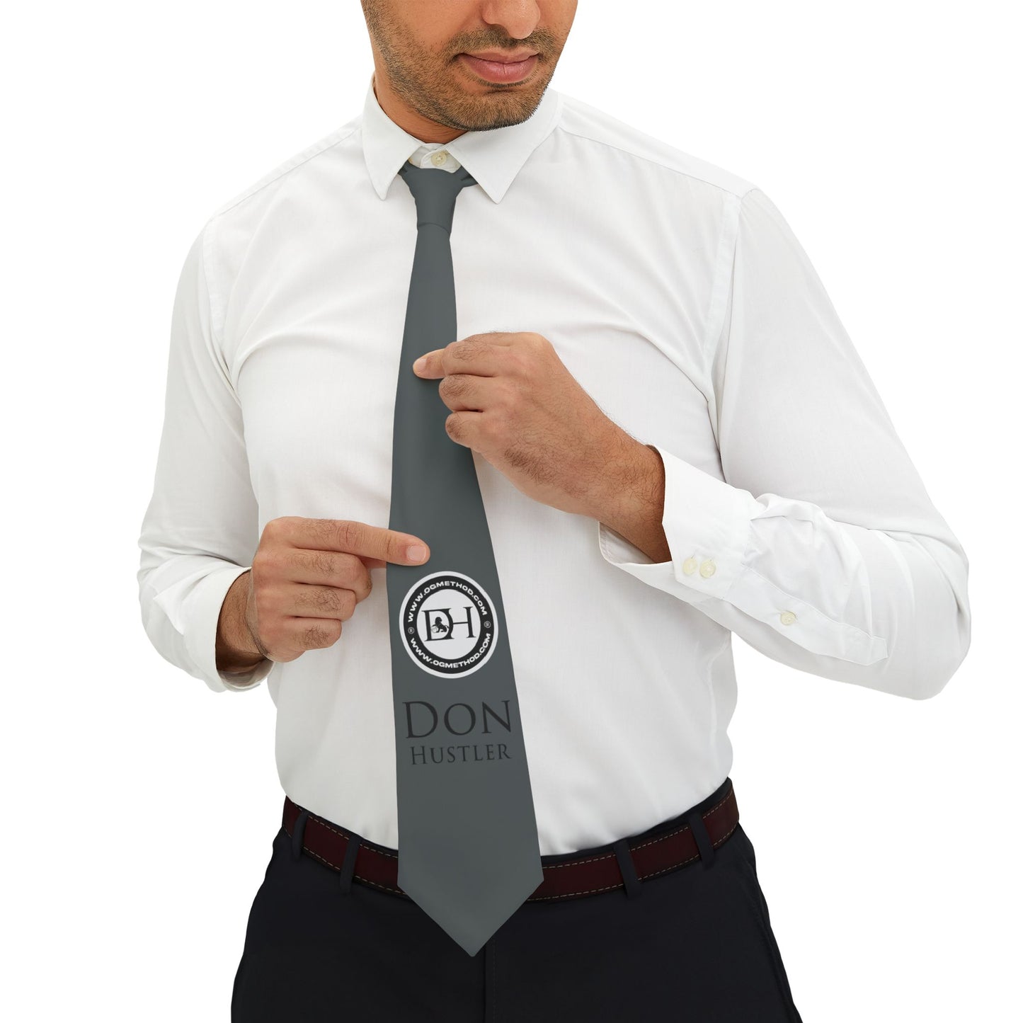 Don Hustler Sophisticated Gray Necktie for Professionals, Perfect Gift for Graduations, Weddings, and Business Meetings, Classic Tie