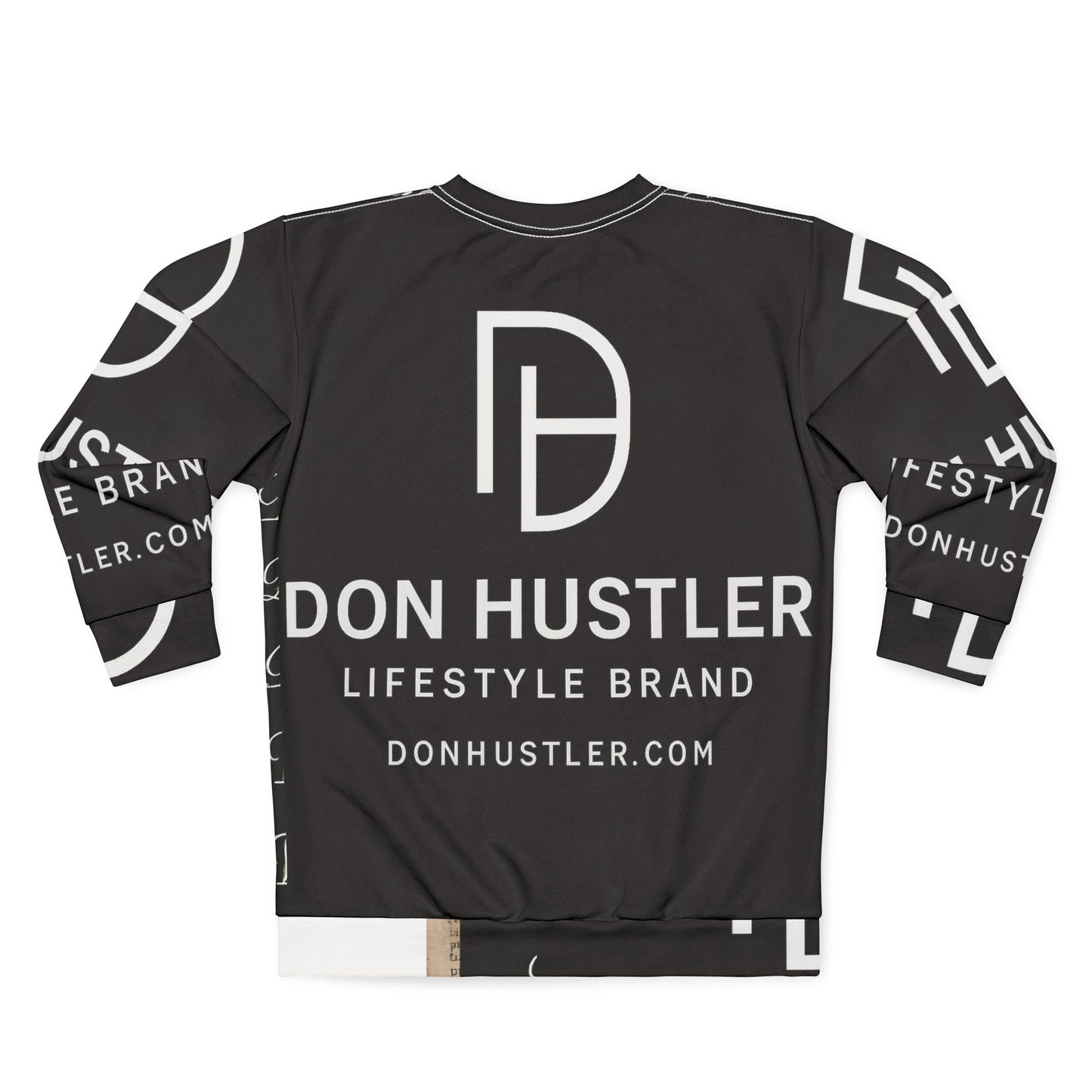 of Don Hustler Unisex Sweatshirt - Trendy Newspaper Print Design, Cozy Fashion, Perfect Gift, Streetwear, Casual Attire, Unique Style