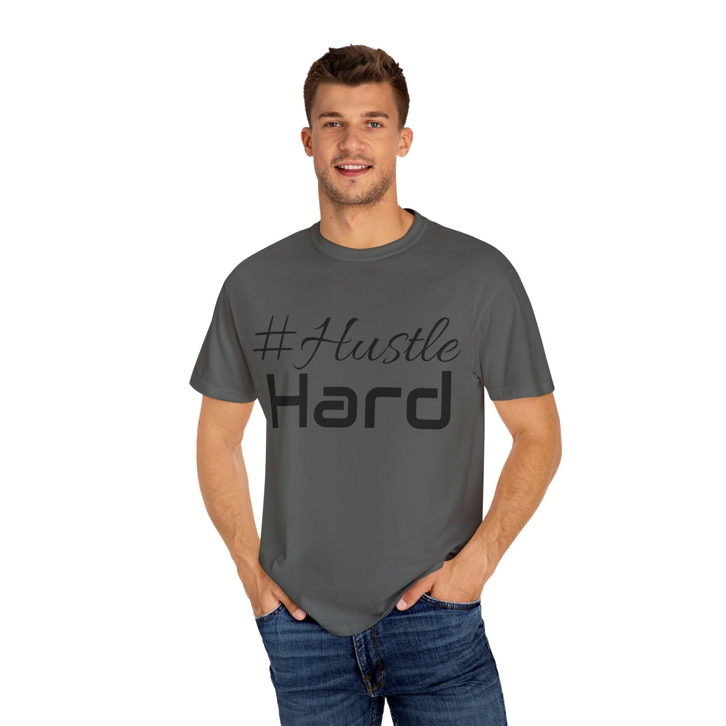 Don Hustler Hustle Hard Unisex Garment- T-shirt, Motivational Tee, Fitness Apparel, Casual Wear, Gift for Entrepreneurs