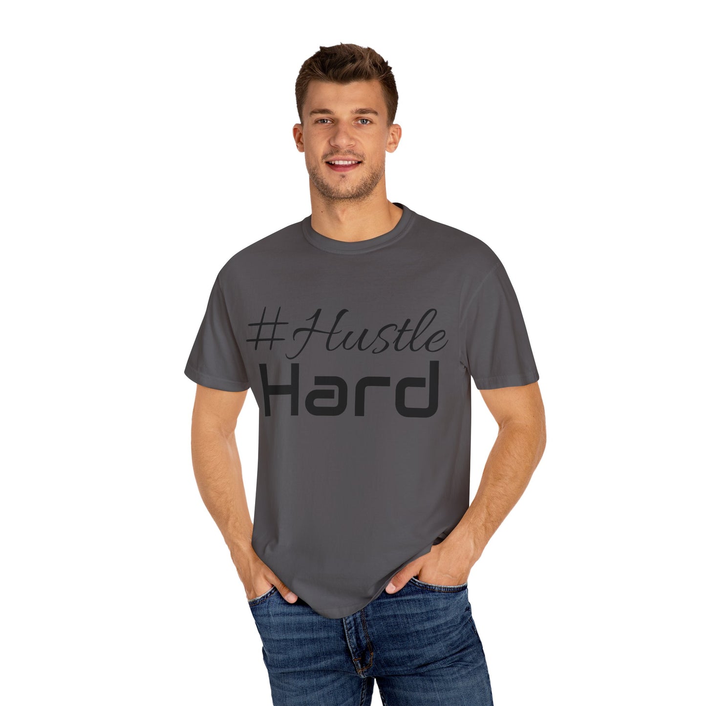 Don Hustler Hustle Hard Unisex Garment- T-shirt, Motivational Tee, Fitness Apparel, Casual Wear, Gift for Entrepreneurs