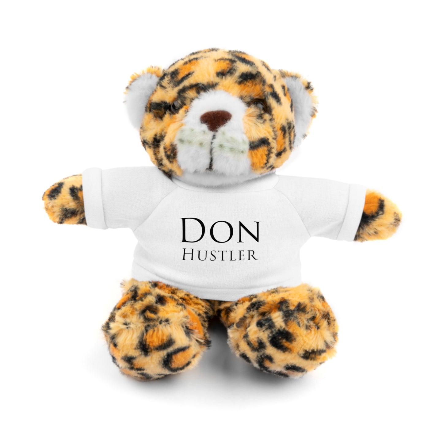 Don Hustler Stuffed Animal with Tee, Custom Teddy Bear Gift, Cute Plush Toy for Kids, Unique Birthday Present, Huggable Keepsake