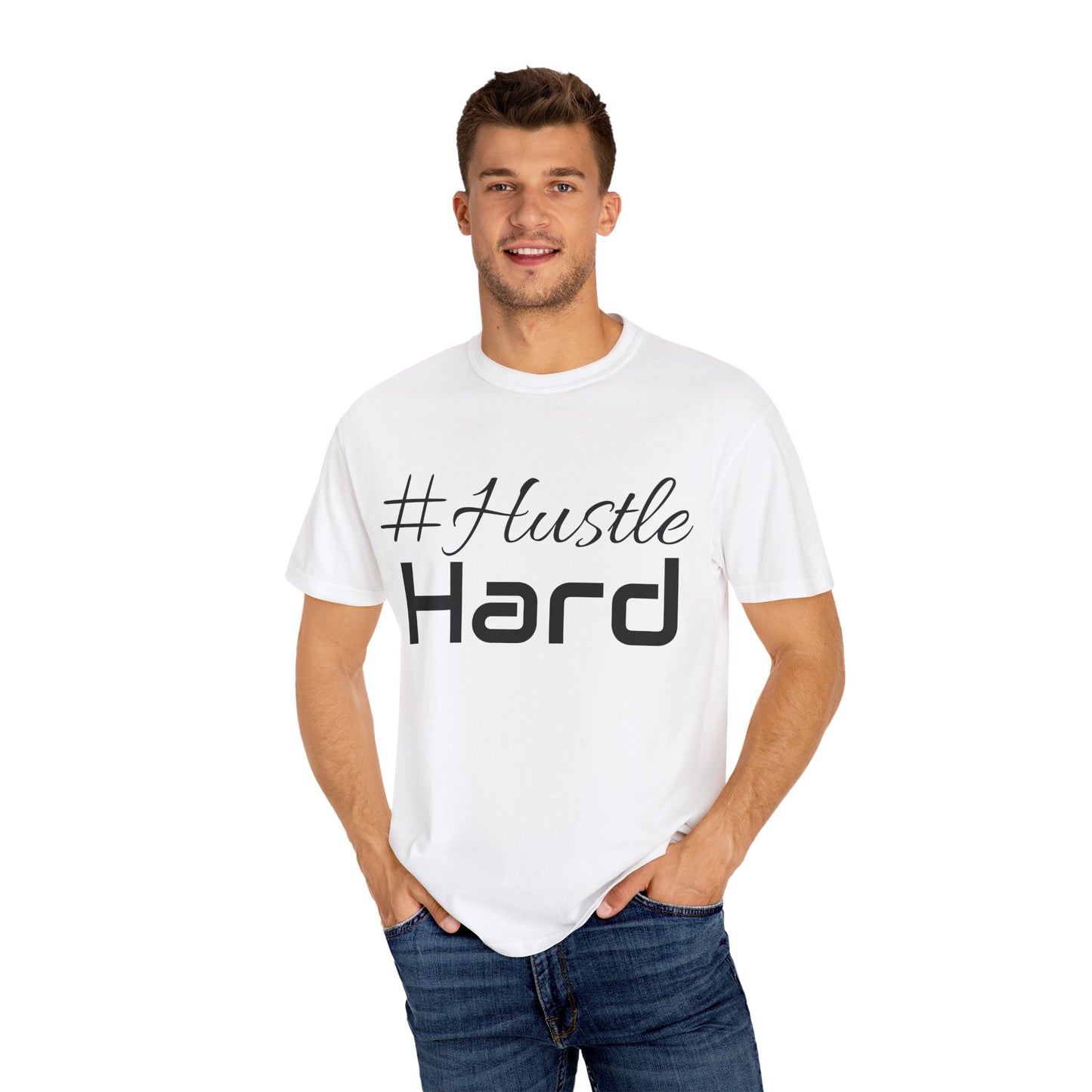 Don Hustler Hustle Hard Unisex Garment- T-shirt, Motivational Tee, Fitness Apparel, Casual Wear, Gift for Entrepreneurs