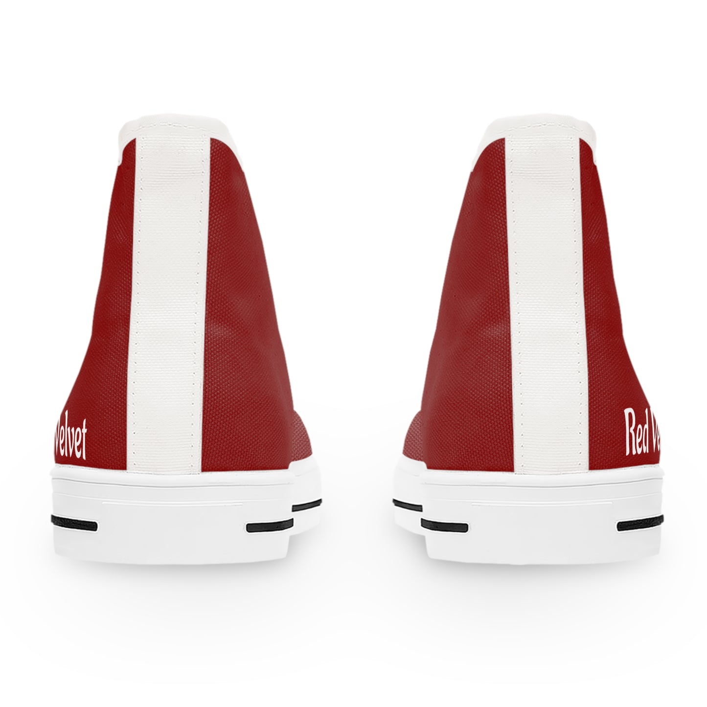 Red Velvet Sneakers — Bold Red Canvas Women's Casual Shoes