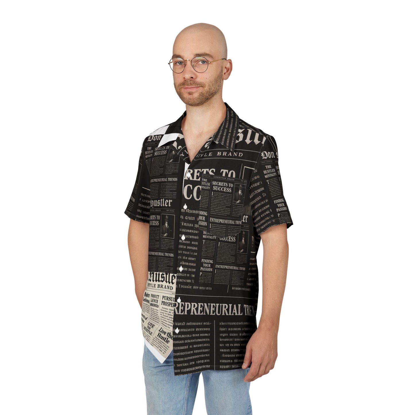 Don Hustler Hawaiian Button-Down Shirt - Perfect for Summer, Casual Outings, Beach Days, Vacations, and Celebrations; Trendy [...]