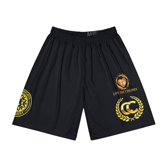 Save The Children Emblem Athletic Shorts — Men’s Sports Shorts