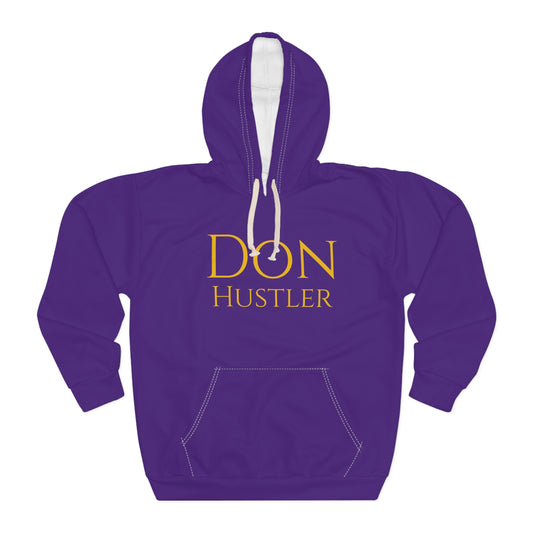 Don Hustler Purple Panther Spirit Hoodie - Cheers for Teams, Unisex Casual Wear, Game Day Outfit, School Spirit, Offbeat Gift