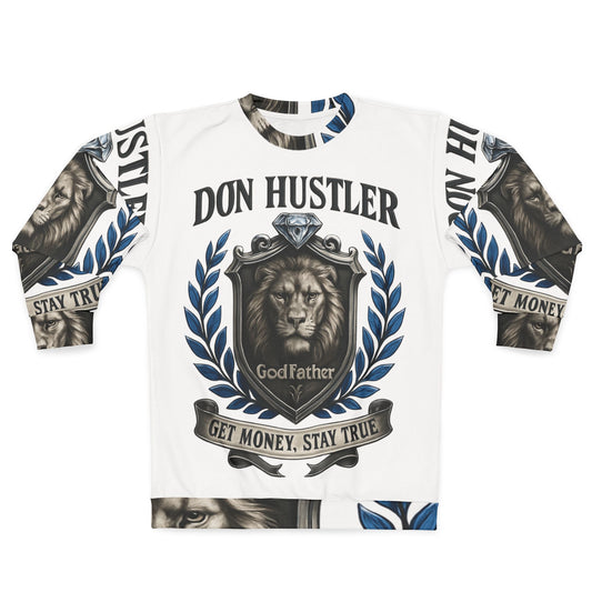 Don Hustler Godfather Lion Sweatshirt – Get Money, Stay True Crewneck