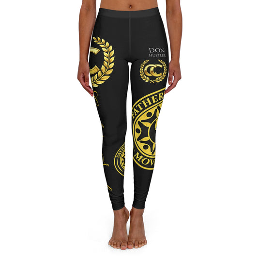 Cash & Fathers rights Emblem Leggings — Women's Graphic Fitness Leggings