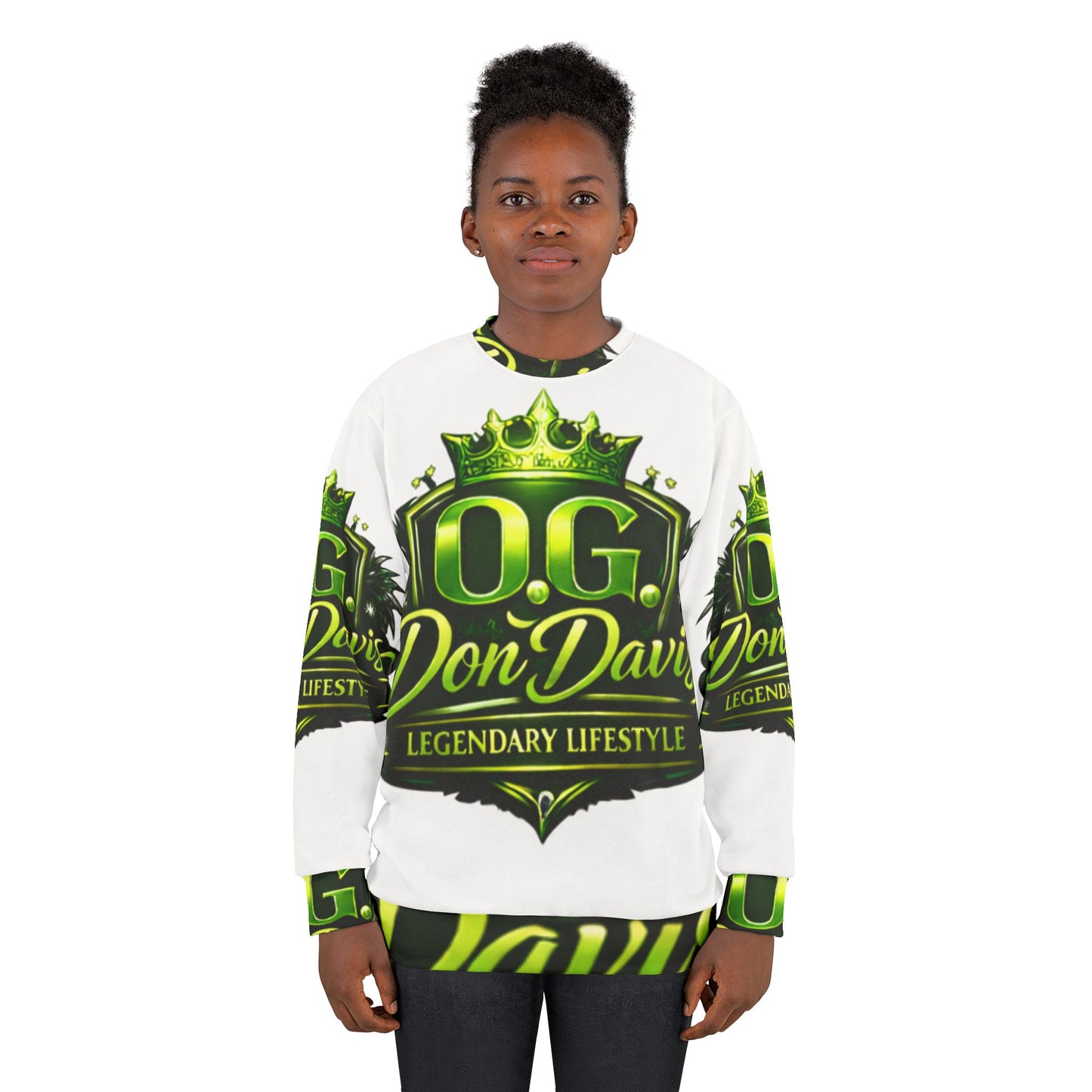 O.G Don Davis Sweatshirt – Lime Green Emblem