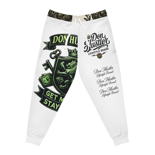 Don Hustler green Lion Crest Joggers — Athletic Streetwear Sweatpants