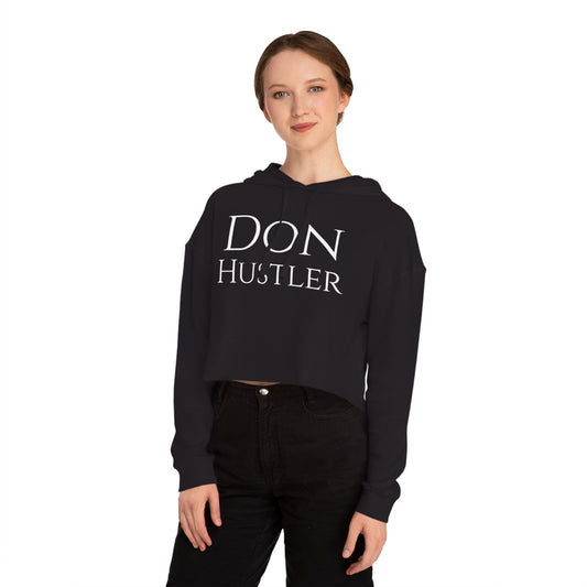 Don Hustler Cropped Hooded Sweatshirt - Comfortable Streetwear, Fashionable Gift for Her, Casual Chic Outfit,
