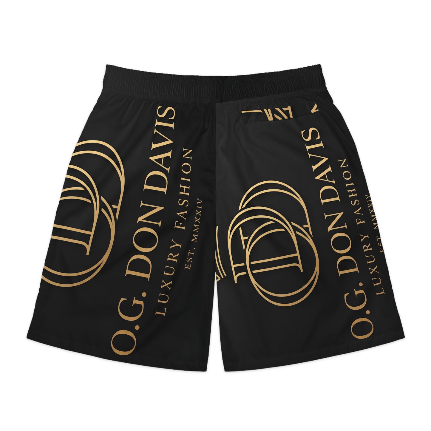 Luxury Logo Jogger Shorts — O.G. Don Davis All-Over Print
