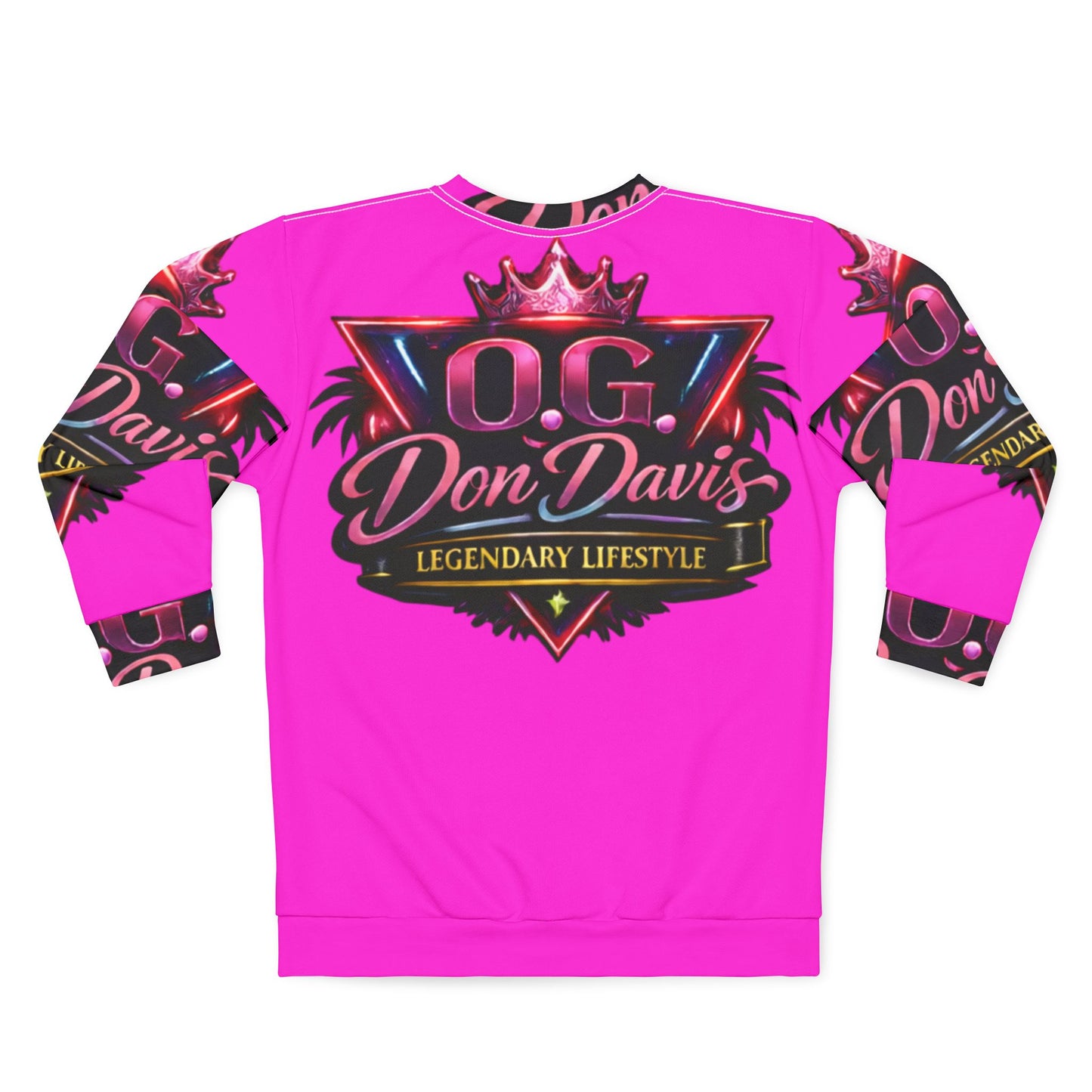 OG Don Davis Pink Sweatshirt — Legendary Lifestyle Graphic Crewneck