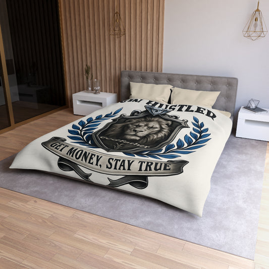 "Don Hustler" Duvet Cover Lion Crest Godfather Design: "Get Money, Stay True"