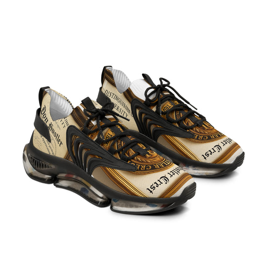Don Hustler Men's Sneakers — Vintage Gold Coin Crest Design