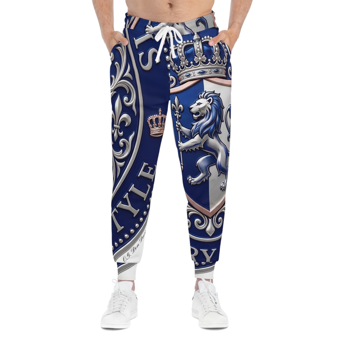 Regal Lion Crest Joggers — Royal Blue Athletic Sweatpants