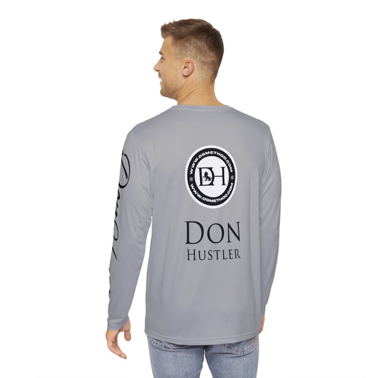 Don Hustler Men's Long Sleeve- Urban Fashion, Outdoor Style, Casual Wear, Gift for Him, Travel Enthusiast