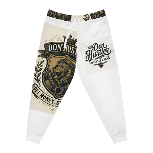 Don Hustler Lion Crest Joggers — Athletic Streetwear Sweatpants
