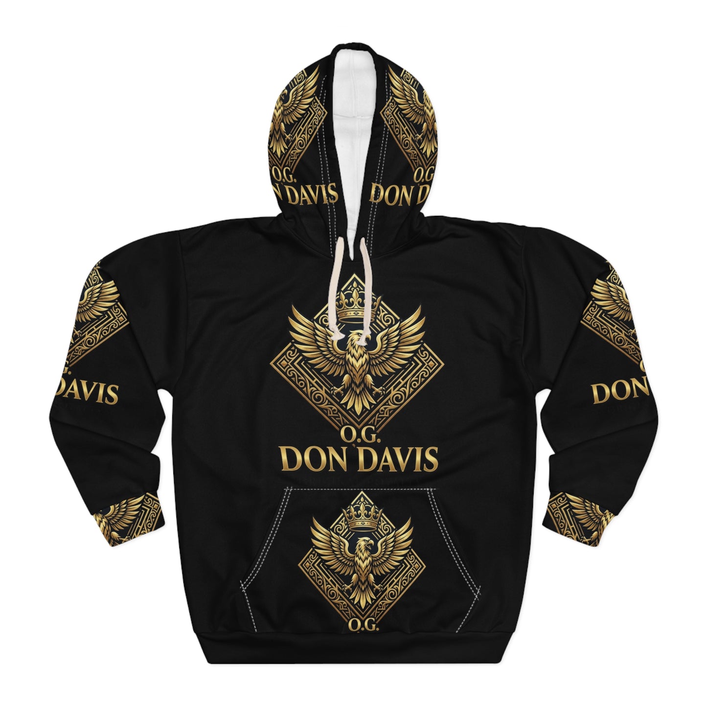 O.G. Don Davis Eagle Hoodie — Black & Gold Designer Pullover