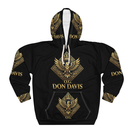 O.G. Don Davis Eagle Hoodie — Black & Gold Designer Pullover