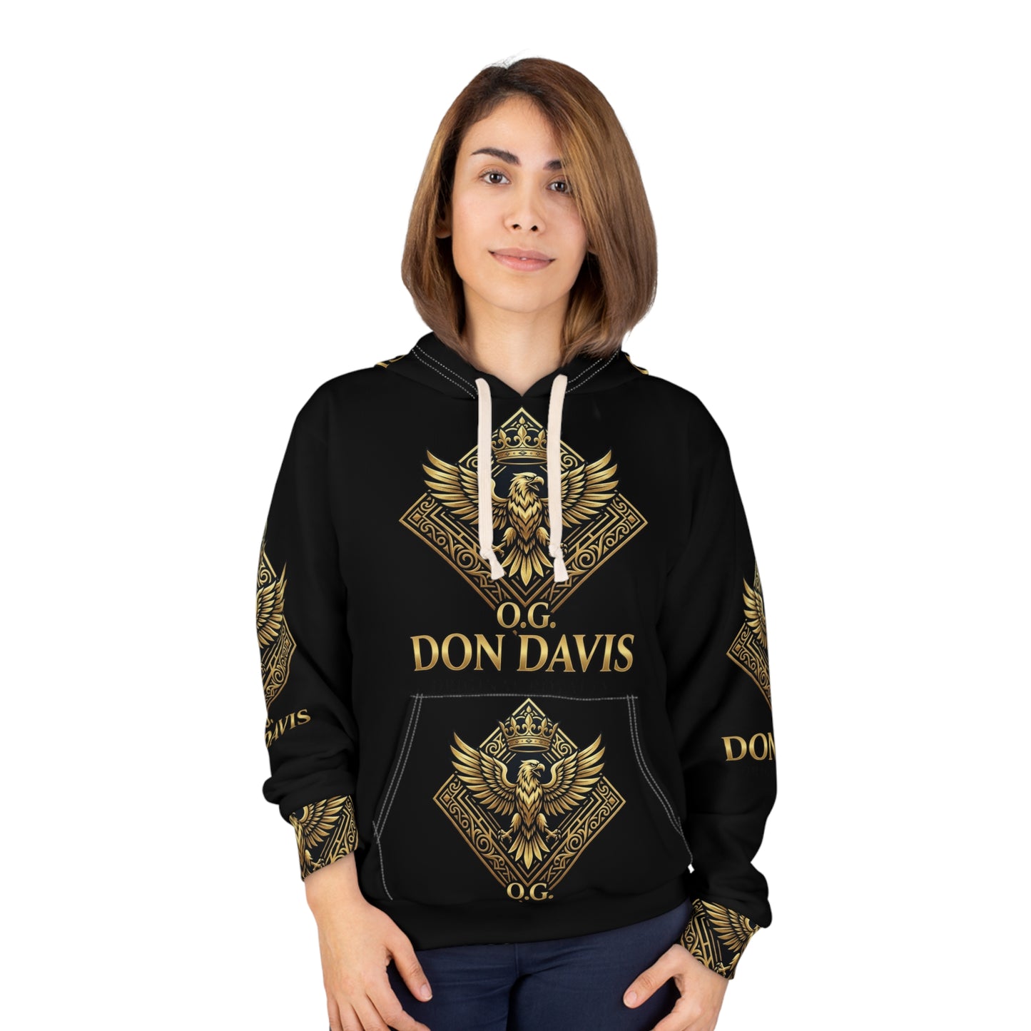 O.G. Don Davis Eagle Hoodie — Black & Gold Designer Pullover