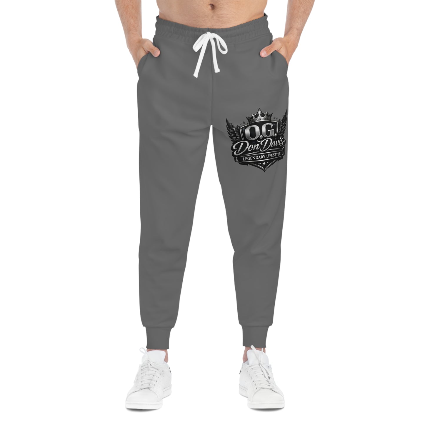 OG Don Davis Crown Logo Joggers — Athletic Sweatpants with 'Legendary Lifestyle' Graphic