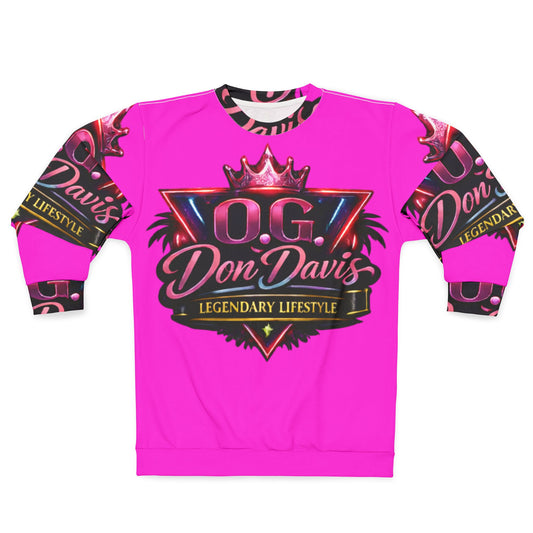 OG Don Davis Pink Sweatshirt — Legendary Lifestyle Graphic Crewneck