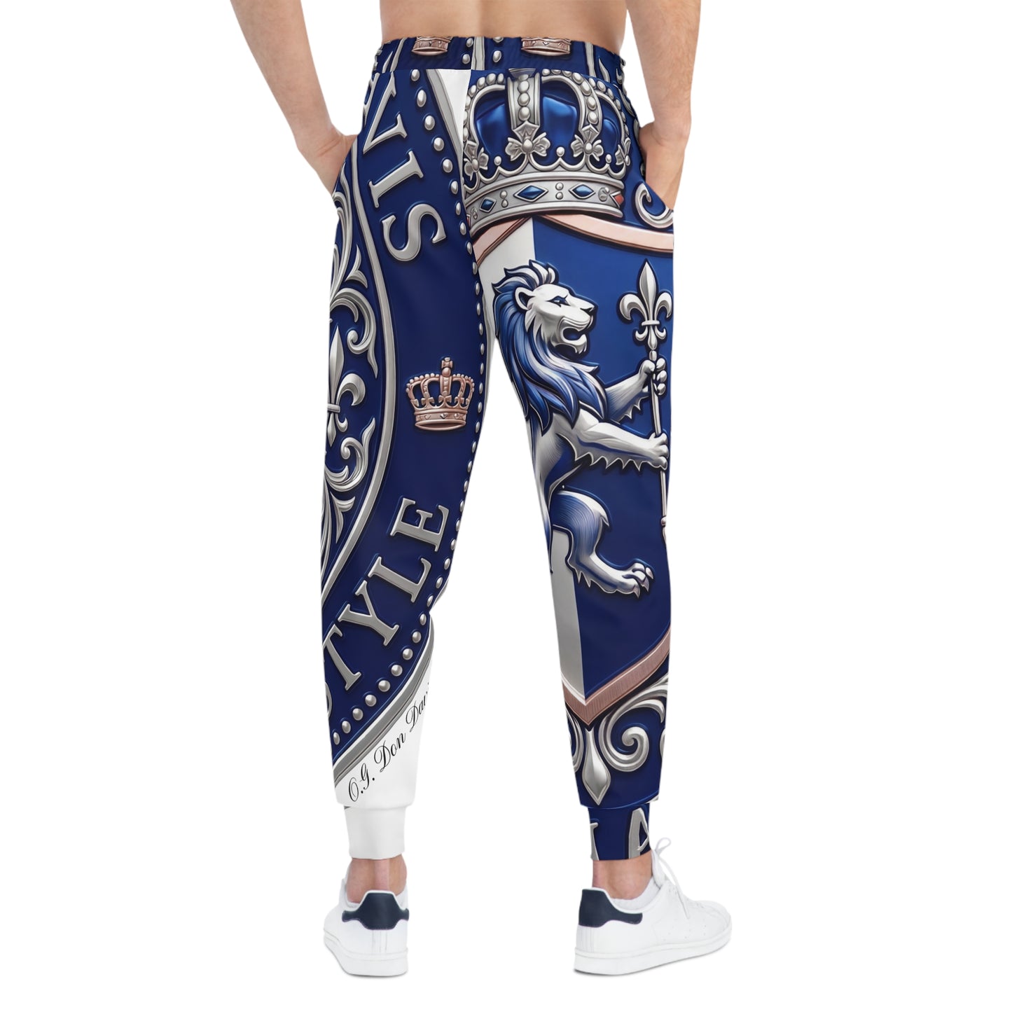 Regal Lion Crest Joggers — Royal Blue Athletic Sweatpants