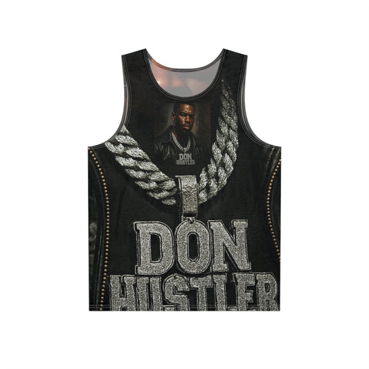 Don Hustler Men's Tank Top, Cool Graphic Tank, Summer Fashion, Festival Wear, Gift for Him, Street Style Outfit