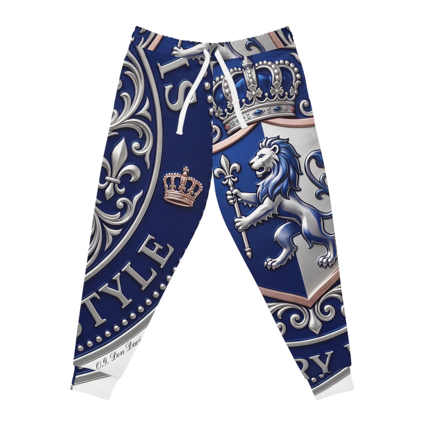 Regal Lion Crest Joggers — Royal Blue Athletic Sweatpants