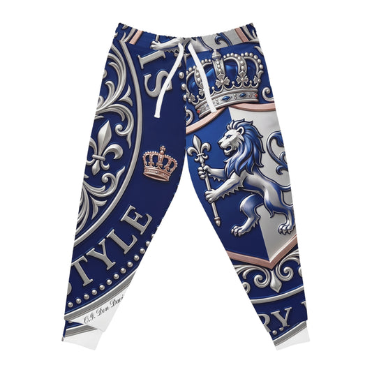 Regal Lion Crest Joggers — Royal Blue Athletic Sweatpants