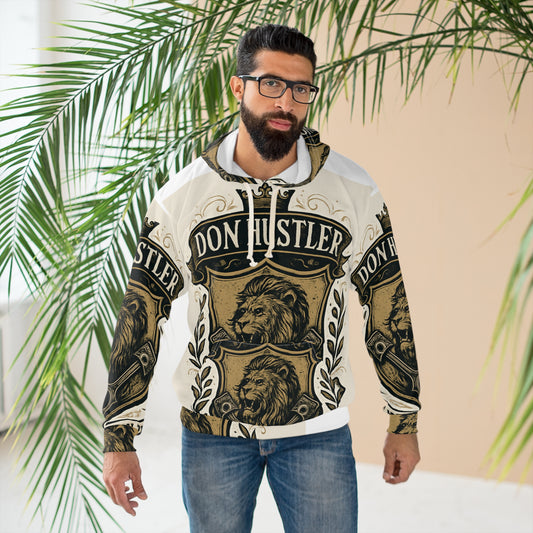 Don Hustler Lion Crest Hoodie — Get Money, Stay True Pullover