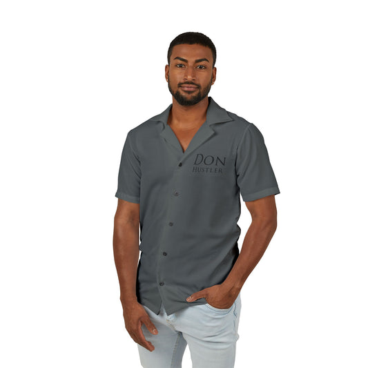Don Hustler Camp Shirt - Casual Tropical Style for Relaxed Vibes