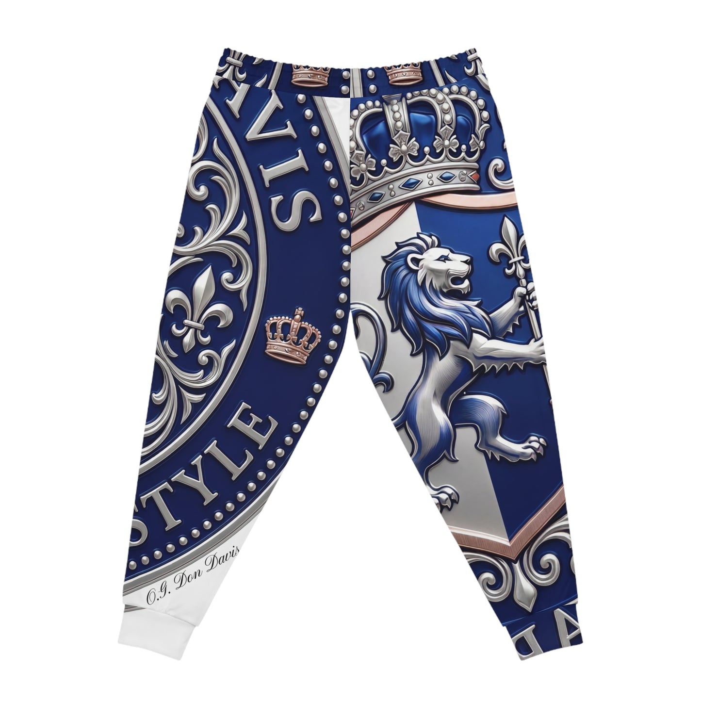 Regal Lion Crest Joggers — Royal Blue Athletic Sweatpants