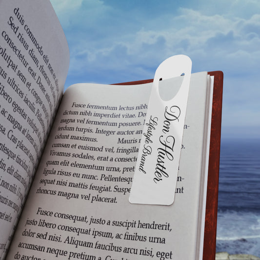 Don Hustler Script Bookmark — Elegant Leatherette & Metal Page Marker