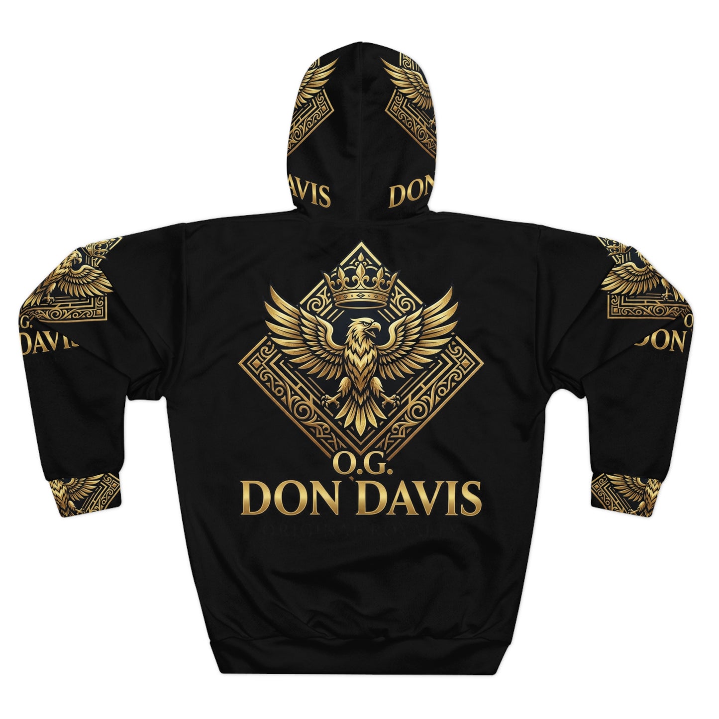 O.G. Don Davis Eagle Hoodie — Black & Gold Designer Pullover