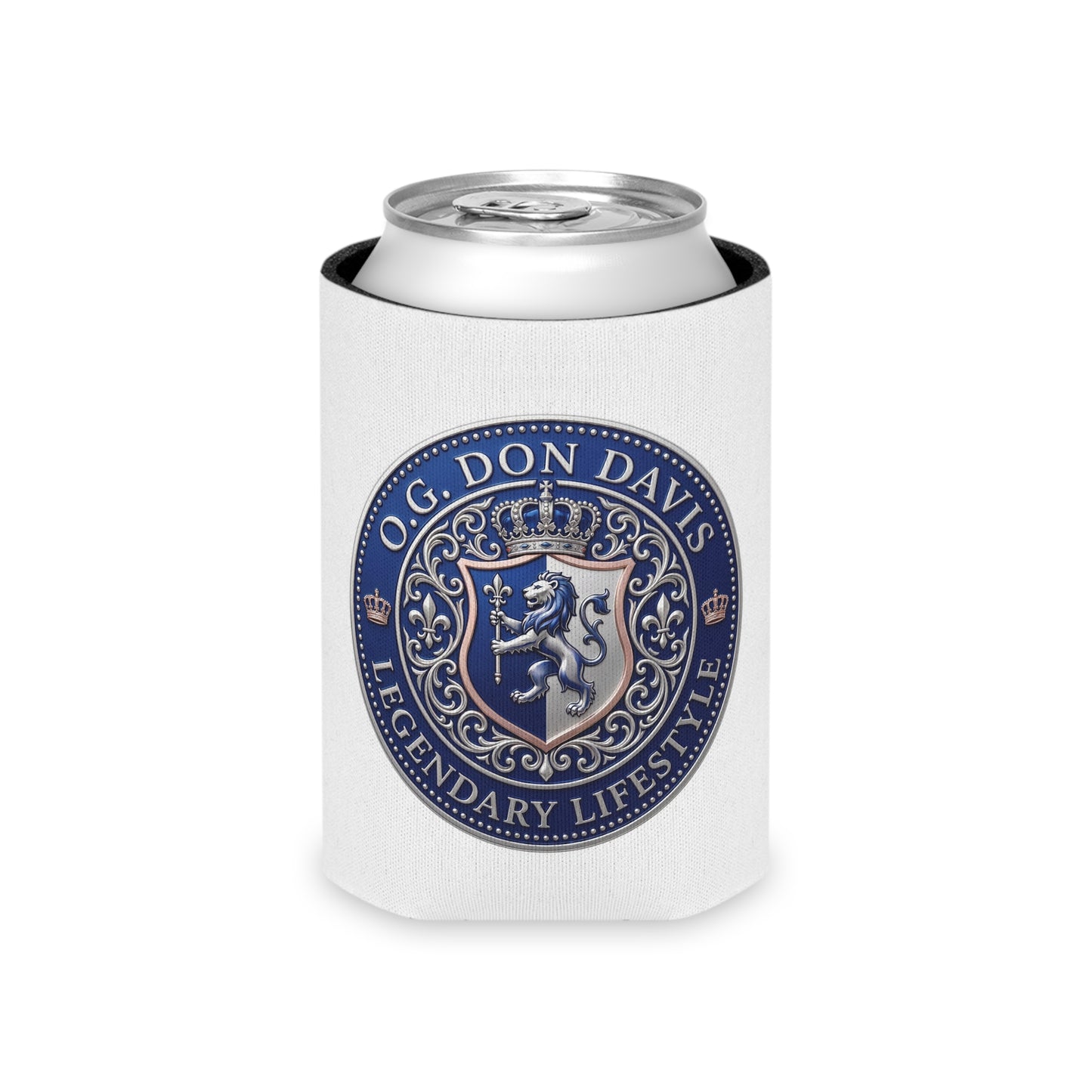 Can Cooler — O.G. Don Davis Crest "Legendary Lifestyle" Beer Can Koozie