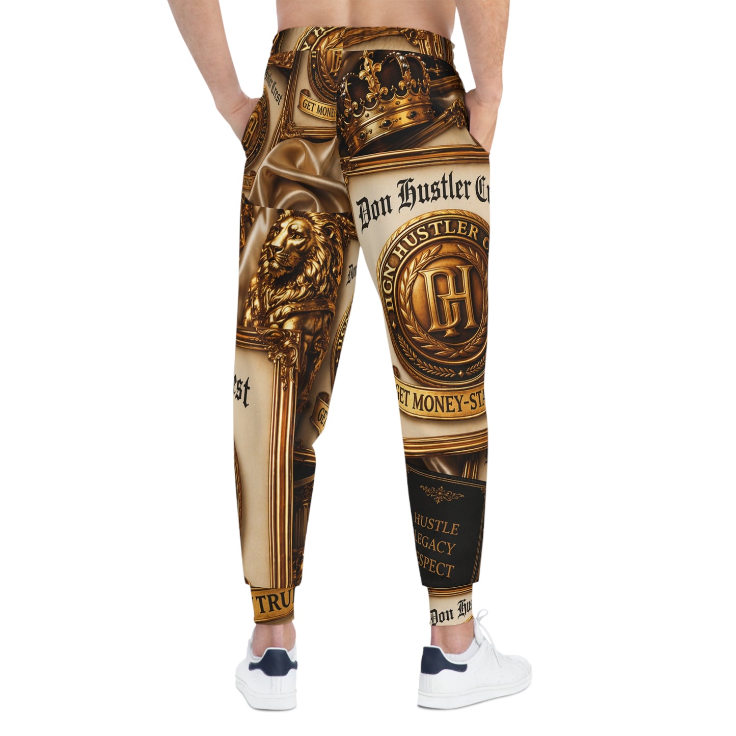 Don Hustler Crest Athletic Joggers — Branded Streetwear Sweatpants