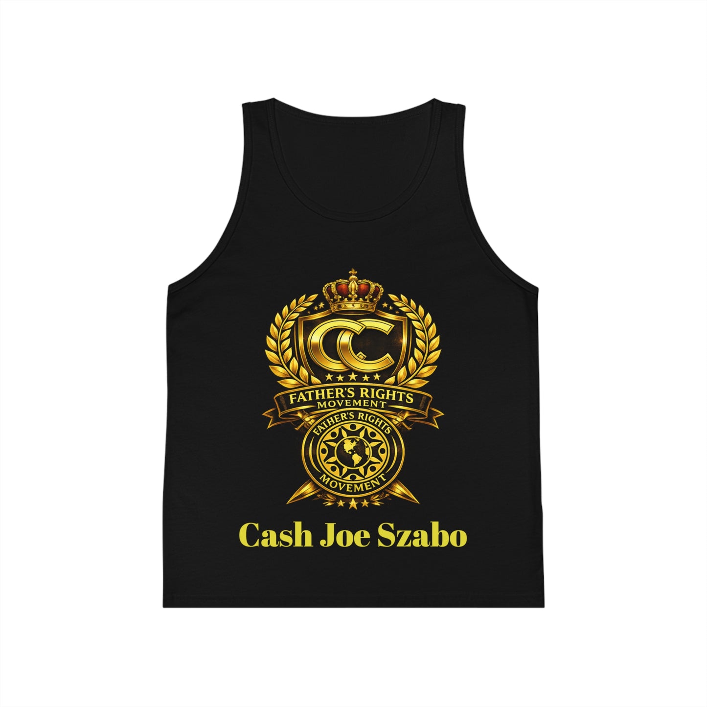 Kid Tank Top — Gold 'Cash Joe Szabo' Father's Rights Crest