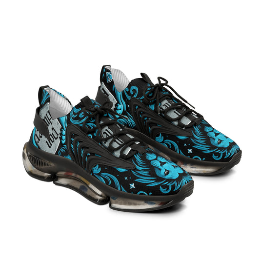 Don Hustler Lion Graphic Mesh Sneakers — Men's Athletic Streetwear Shoes