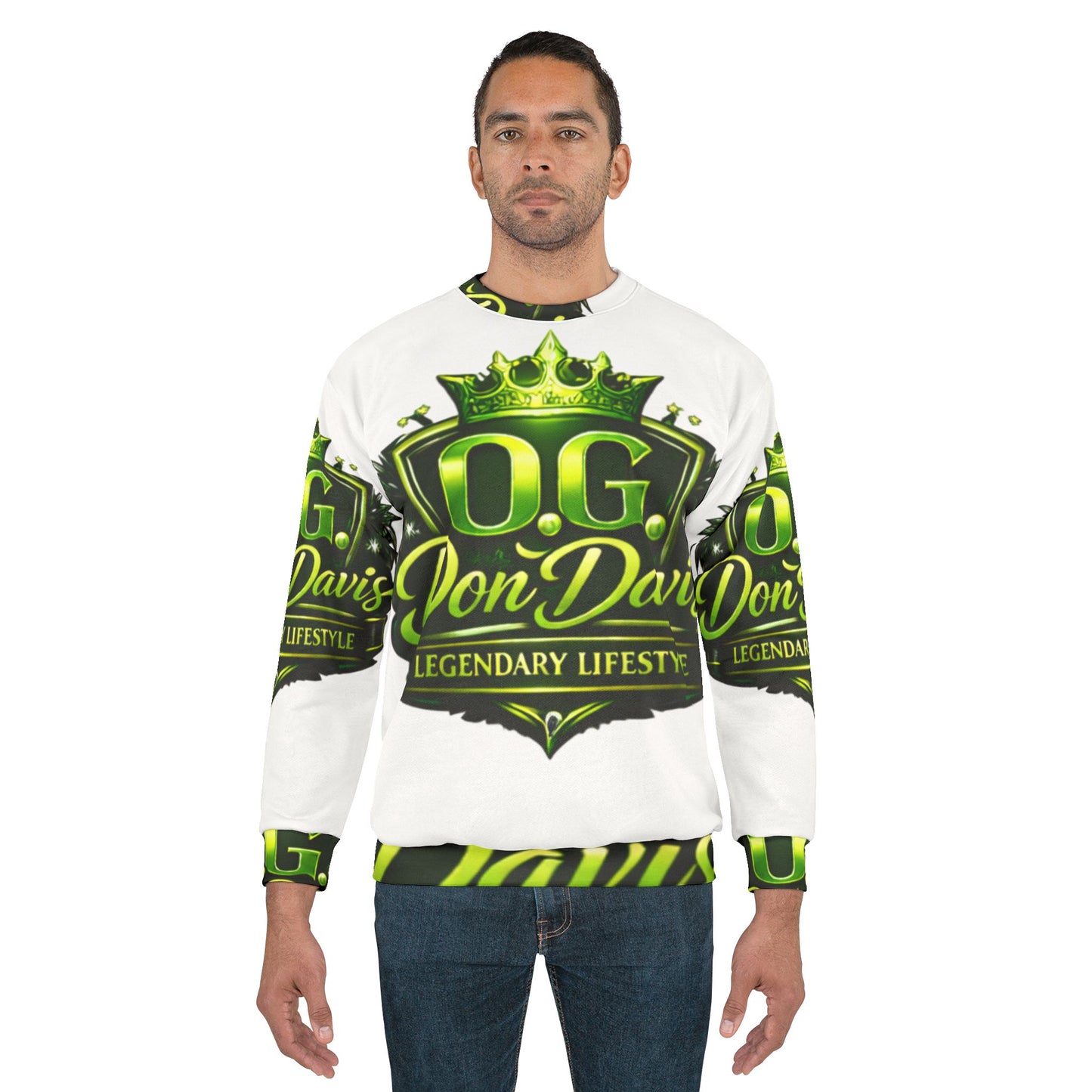 O.G Don Davis Sweatshirt – Lime Green Emblem